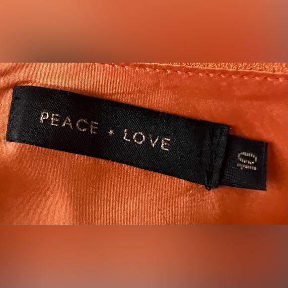 Peace + Love by Missguided size 10 orange one shoulder wrap minidress. - Picture 4 of 5